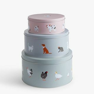 John Lewis Farm & Pet Animal Print Kaleng Kue