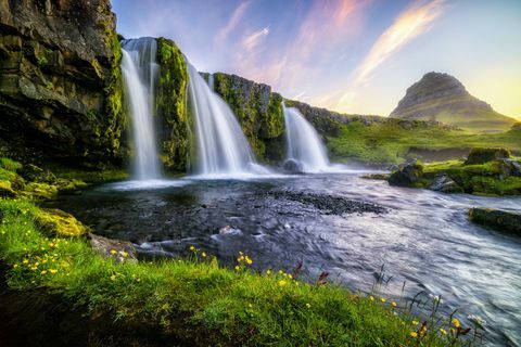 Kirkjufell at Sunrise in Summer