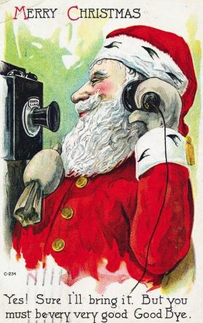 Kartu Pos Santa Claus Menggunakan Telepon