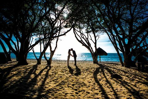 Hamparan garis pantai di sepanjang semenanjung di wilayah Riviera Nayarit, di mana Four Seasons, Punta Mita berada