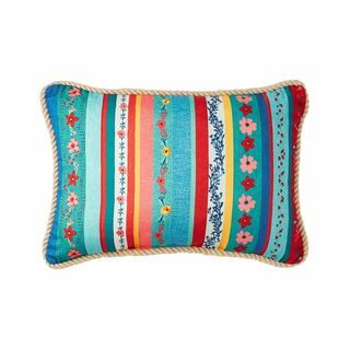 Bantal Luar Ruangan Pioneer Woman Floral Dance Stripe