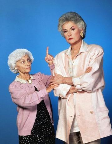 Bea Arthur dan Estelle Getty dalam Golden Girls