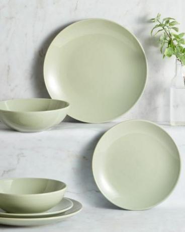 Set Makan Malam Stoneware Sage Gloss 12 Buah