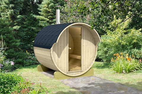 sauna kayu halaman belakang