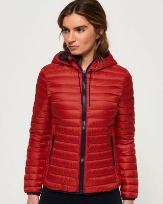 Core Down Hooded Jacket