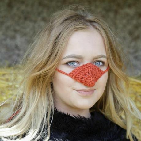 Burnt Amber British Wool Nose Warmer