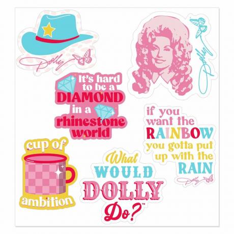 Dolly Parton Stiker Vinyl Multicolor Dapat Digunakan Kembali