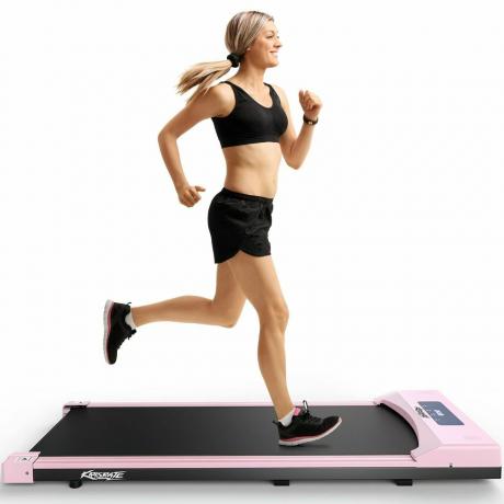 Treadmill Walking Pad Merah Muda