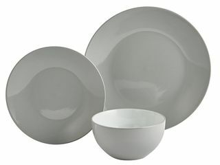 Set Makan Malam Argos Home 12 Piece Stoneware - Abu-abu