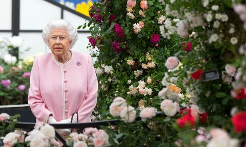 ratu elizabeth ii di pertunjukan bunga chelsea pada tahun 2018