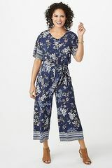 Jumpsuit Bunga-Dicetak Perbatasan