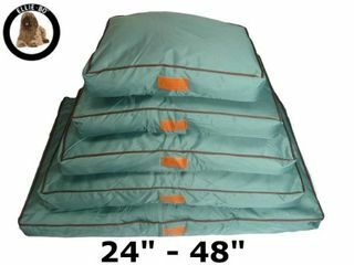 Tempat Tidur Anjing Tahan Air Ellie-Bo dalam Warna Hijau - Dibuat khusus agar sesuai dengan kandang dan peti (34" - Muat 36" Kandang Anjing Besar)