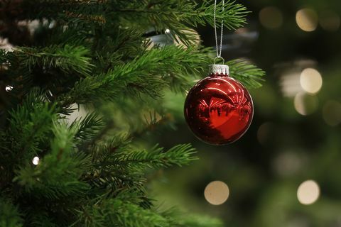 Perhiasan Natal tergantung dari pohon