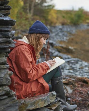 wanita menulis di jurnal