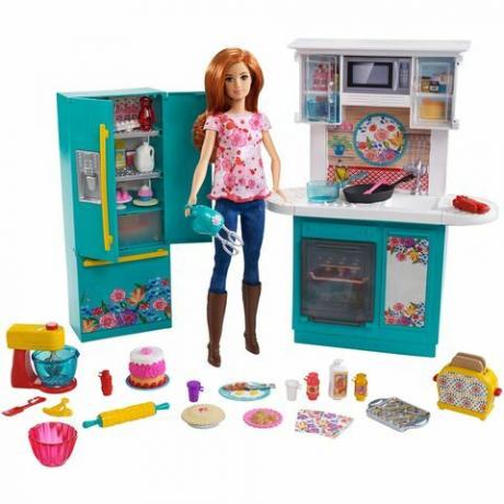 Playset Dapur Wanita Pelopor Dengan Memasak Koki Boneka