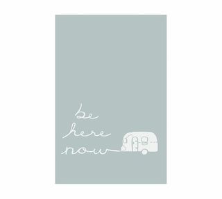 Airstream "Be Here Now" Framed Print