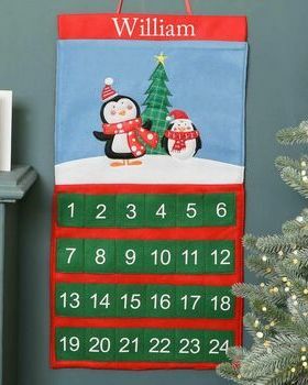 Kalender Advent Penguin Pals Fabric yang Dipersonalisasi