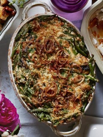 casserole kacang hijau dengan bawang goreng