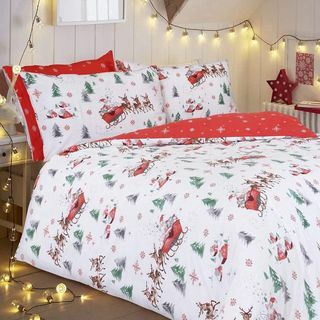 Sleepdown Santa Sleigh Christmas Duvet Cover