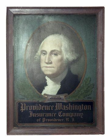 Potret George Washington dilukis di atas kaleng