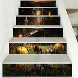 Decal menyeramkan Carriage Halloween Stair