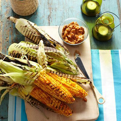 jagung bakar dengan mentega barbekyu