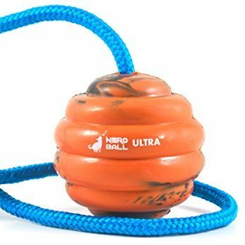 Nero Ball Ultra TM - Bola Pelatihan Anjing Dengan Tali - Mainan Latihan dan Hadiah untuk Anjing