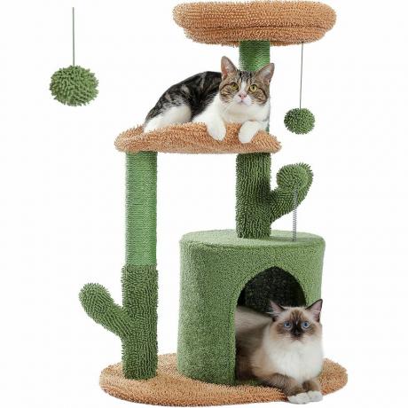 Menara Pohon Kucing dengan Tiang Garuk