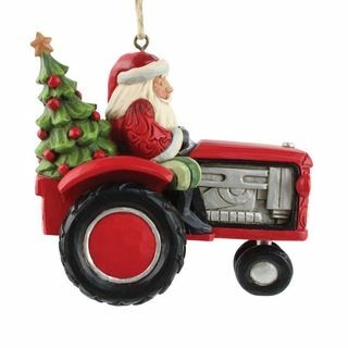 Ornamen Traktor Santa