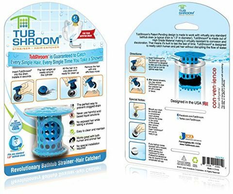 TubShroom Drain Protector untuk Shower Tub Drain Hair Catcher Hair Strainer (Tersedia dalam 4 Warna)