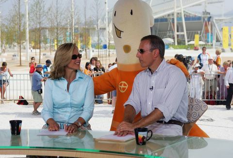 Katie Couric dan Matt Lauer di Olimpiade 2004 di Athena