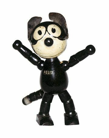 Wooden Felix the Cat toy