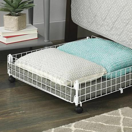 Rolling Underbed Cart Kawat Putih