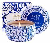 La Jolíe Muse Citronella Lilin Nyamuk Terbang Serangga Penolak 100% Kedelai Lilin Perjalanan Timah Dalam dan Luar Ruangan 45 Jam