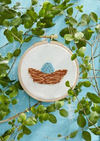 robin telur pola pegas cross stitch